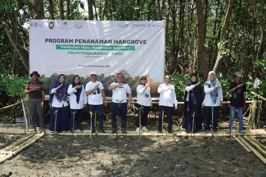 Pelindo Regional 4 hijaukan pesisir Maros, (23/9/2024).