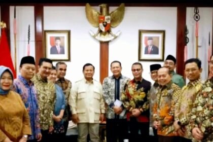 Pertemuan silaturahmi kebangsaan antara pimpinan MPR dan Presiden terpilih Prabowo Subianto, (30/9/2024).
