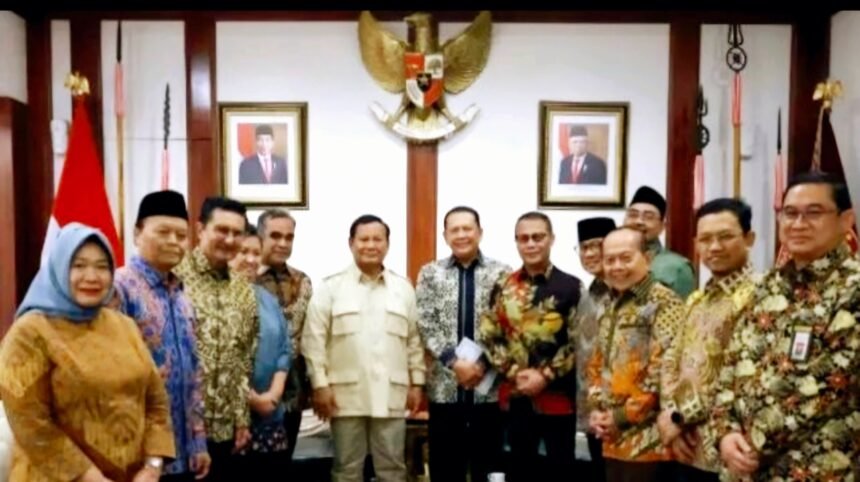 Pertemuan silaturahmi kebangsaan antara pimpinan MPR dan Presiden terpilih Prabowo Subianto, (30/9/2024).