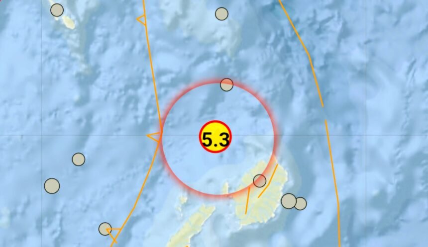 Gempa bumi magnitudo 5.3 guncang Maluku Utara, (4/10/2024). (bmkg/ho)