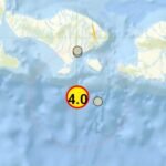 Gempa dirasakan Mag:4.0, 10-Okt-24 05:07:33 WIB, Lok:9.16 LS, 115.34 BT (Pusat gempa berada di laut 42 km tenggara Kuta Selatan), Kedalaman:66 Km. (bmkg/ho)