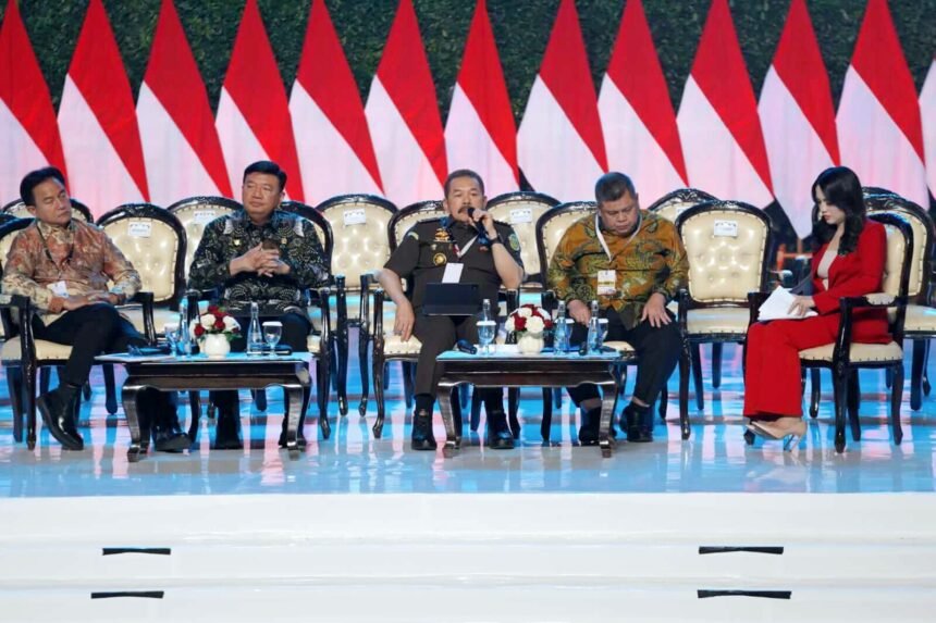 Rapat Koordinasi Nasional (Rakornas) Pemerintah Pusat dan Daerah 2024 yang berlangsung di Sentul, Bogor, pada Kamis, 7 November 2024.