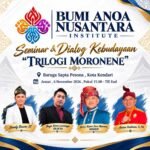 Bumi Anoa Nusantara Institute (BUANA Institute) menggelar seminar dan dialog kebudayaan di Kendari, Sulawesi Tenggara, Jumat, 6 November 2026. (ft/ho)