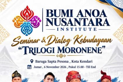 Bumi Anoa Nusantara Institute (BUANA Institute) menggelar seminar dan dialog kebudayaan di Kendari, Sulawesi Tenggara, Jumat, 6 November 2026. (ft/ho)