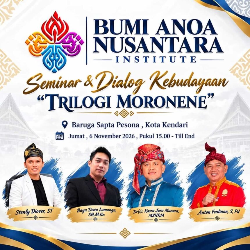 Bumi Anoa Nusantara Institute (BUANA Institute) menggelar seminar dan dialog kebudayaan di Kendari, Sulawesi Tenggara, Jumat, 6 November 2026. (ft/ho)
